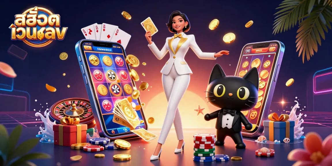 Win big with สล็อตเว็บตรง in a vibrant casino scene featuring dynamic game elements.