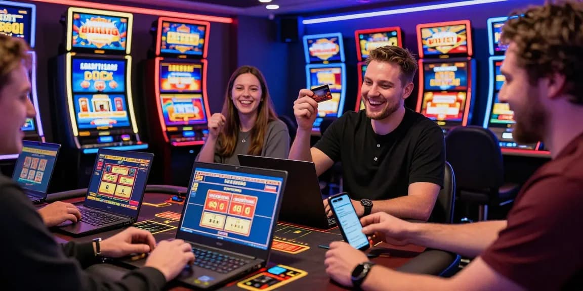 Engaged players at scoarch.org.uk enjoying credit card casinos in a vibrant online environment.