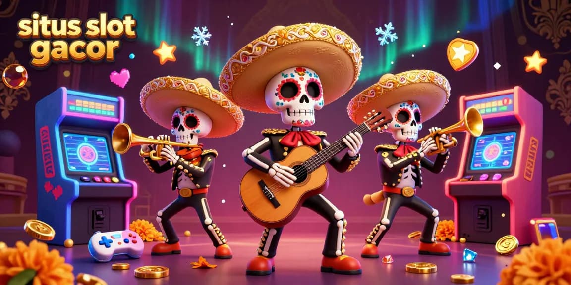 Engage in thrilling gameplay at situs slot gacor, featuring vibrant Day of the Dead themed casino elements.