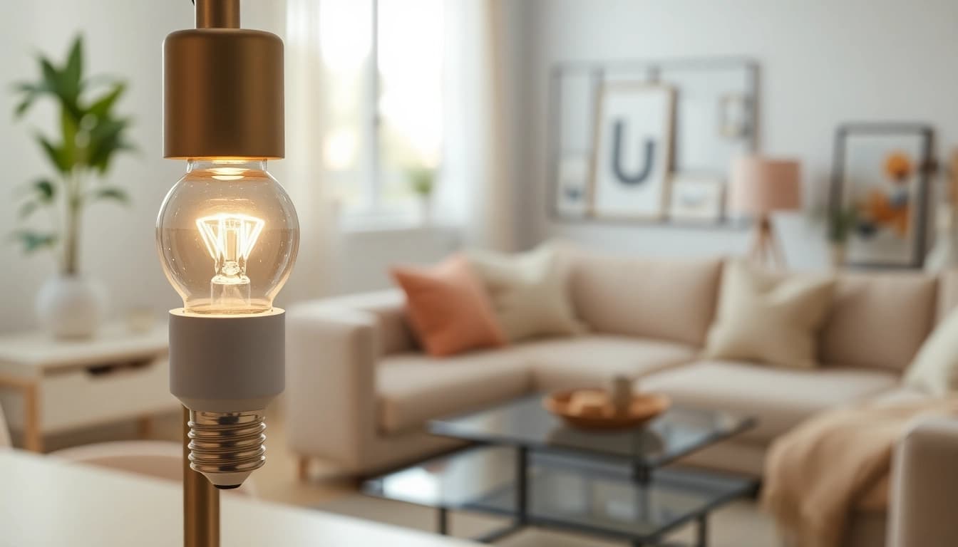 Learn what is an a19 bulb and its features in a beautifully lit living room setting.