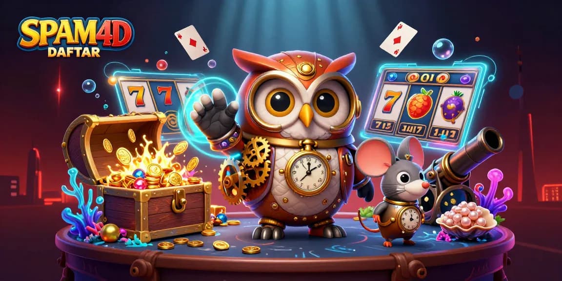 SPAM4D DAFTAR dalam ilustrasi kasino 3D yang penuh warna dan detail menakjubkan
