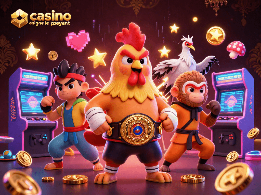 Jouez au casino en ligne le plus payant et découvrez des personnages inspirants dans une illustration animée dynamique.