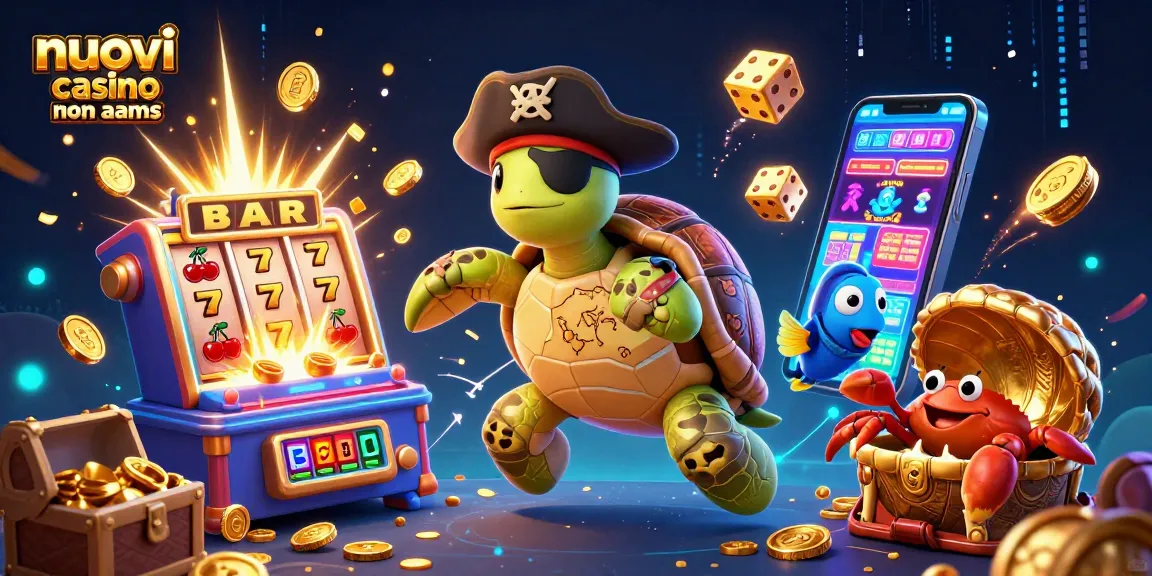 Nuovi casino non aams, esplora slot e premi in un'illustrazione vivace