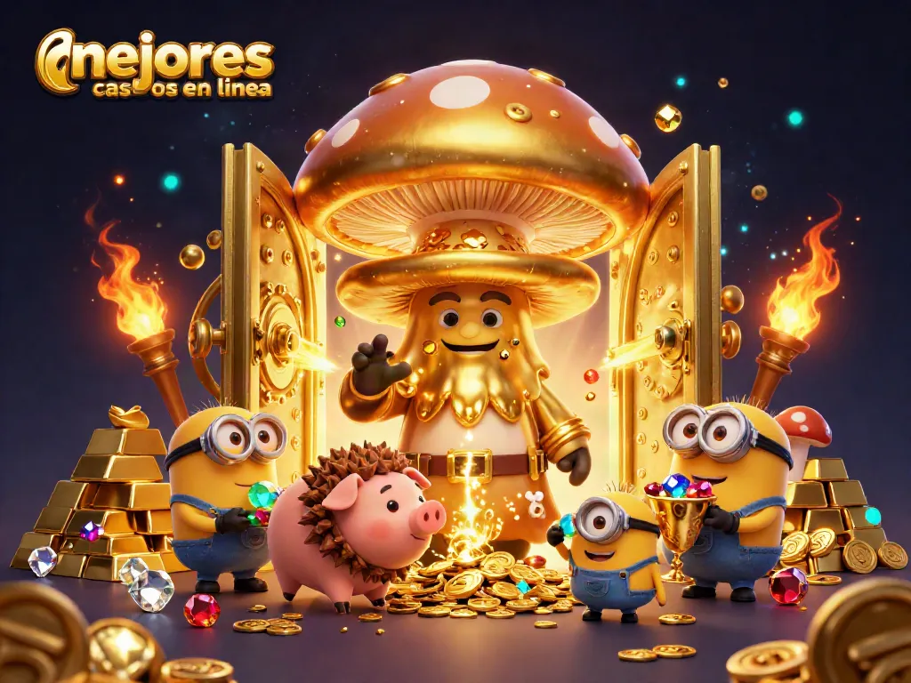 Juega en los mejores casinos en línea mientras disfrutas de tesoros y magia en una escena vibrante.