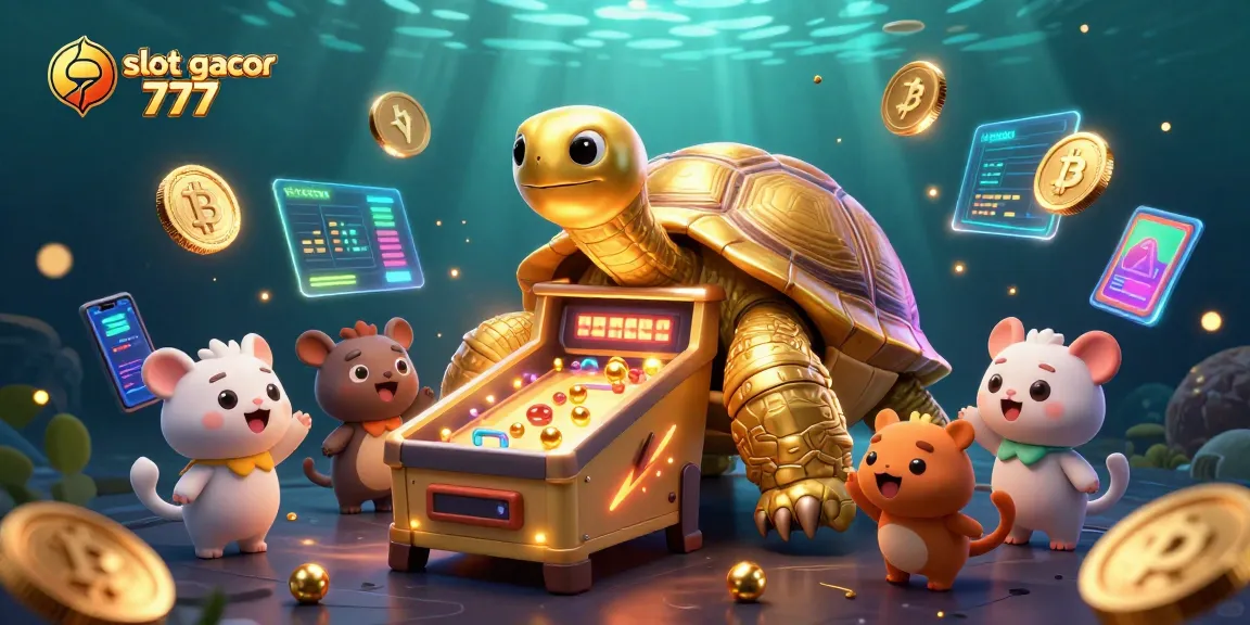 Menangkan slot gacor 777 dengan keseruan karakter kartun 3D bermain di mesin pinball emas.