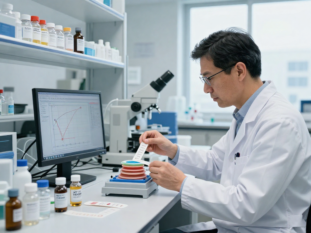 BPC 157 TB 500 Blend preparation in a modern lab showcasing precision and innovation.