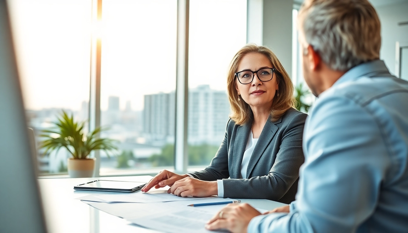 Consultation with a truck accident attorney Clearwater in a bright office setting.