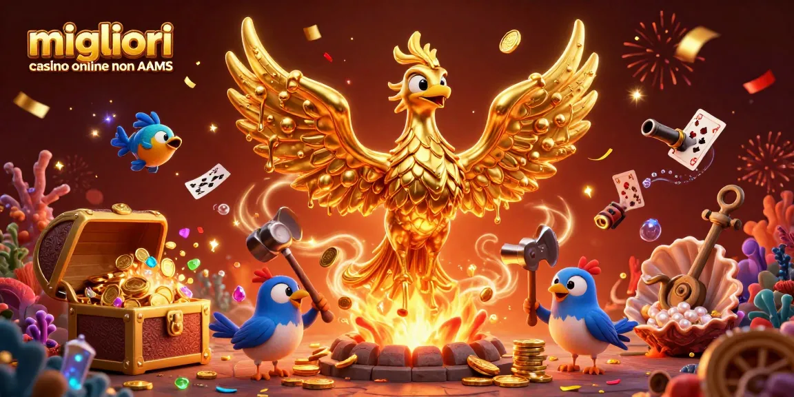 I migliori casino online non AAMS offrono atmosfere magiche con un fenice d'oro e tesori esplosivi.