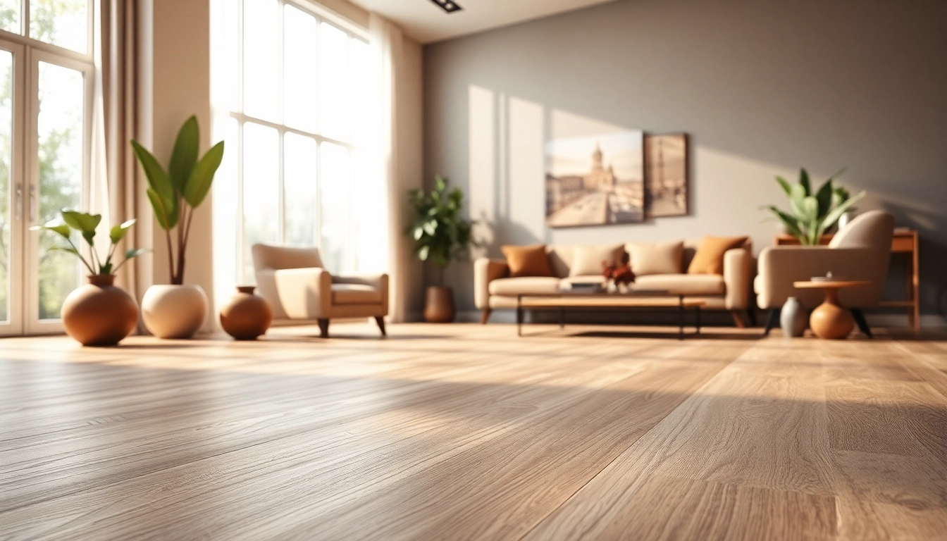 Showcasing luxury vinyl flooring in a stylish living room with natural light and modern decor.