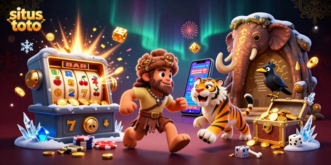 Engage with situs toto through dynamic 3D illustration of a casino scene featuring playful characters and vibrant gaming elements.