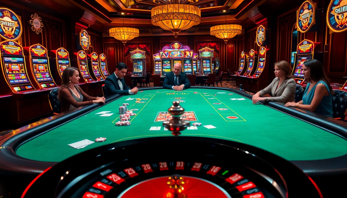 Découvrez le luxe et l'excitation avec casino en ligne Français 2026 dans une scène de casino dynamique.