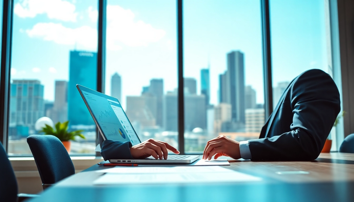 Engaged professional analyzing HubSpot free marketing strategies in a modern office.