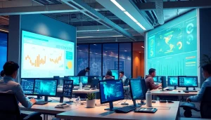 Best technology solutions showcased in a modern office with collaborative tech.