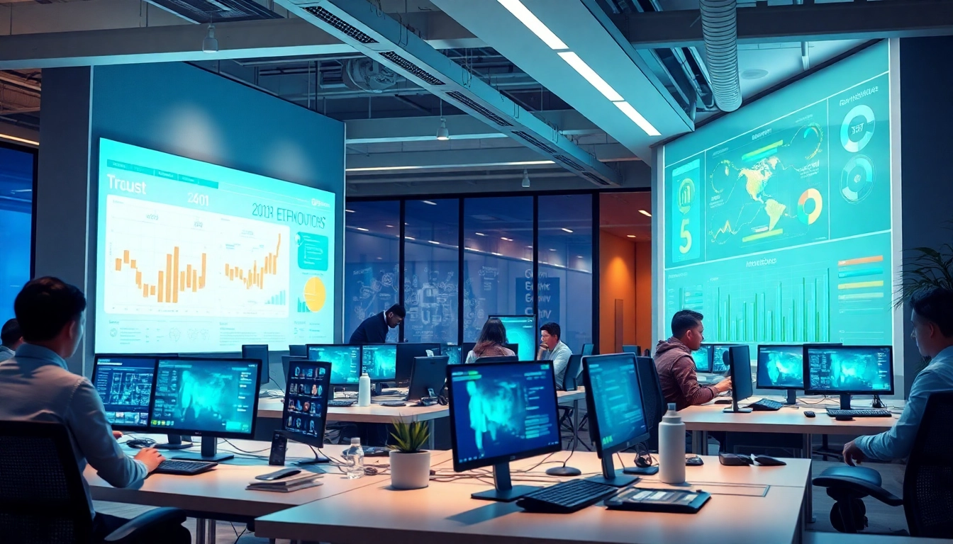 Best technology solutions showcased in a modern office with collaborative tech.