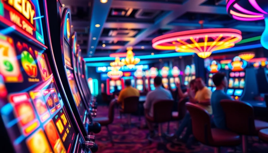 Mengalami keseruan istana777 bet dengan mesin slot penuh warna dan suasana kasino yang hidup.