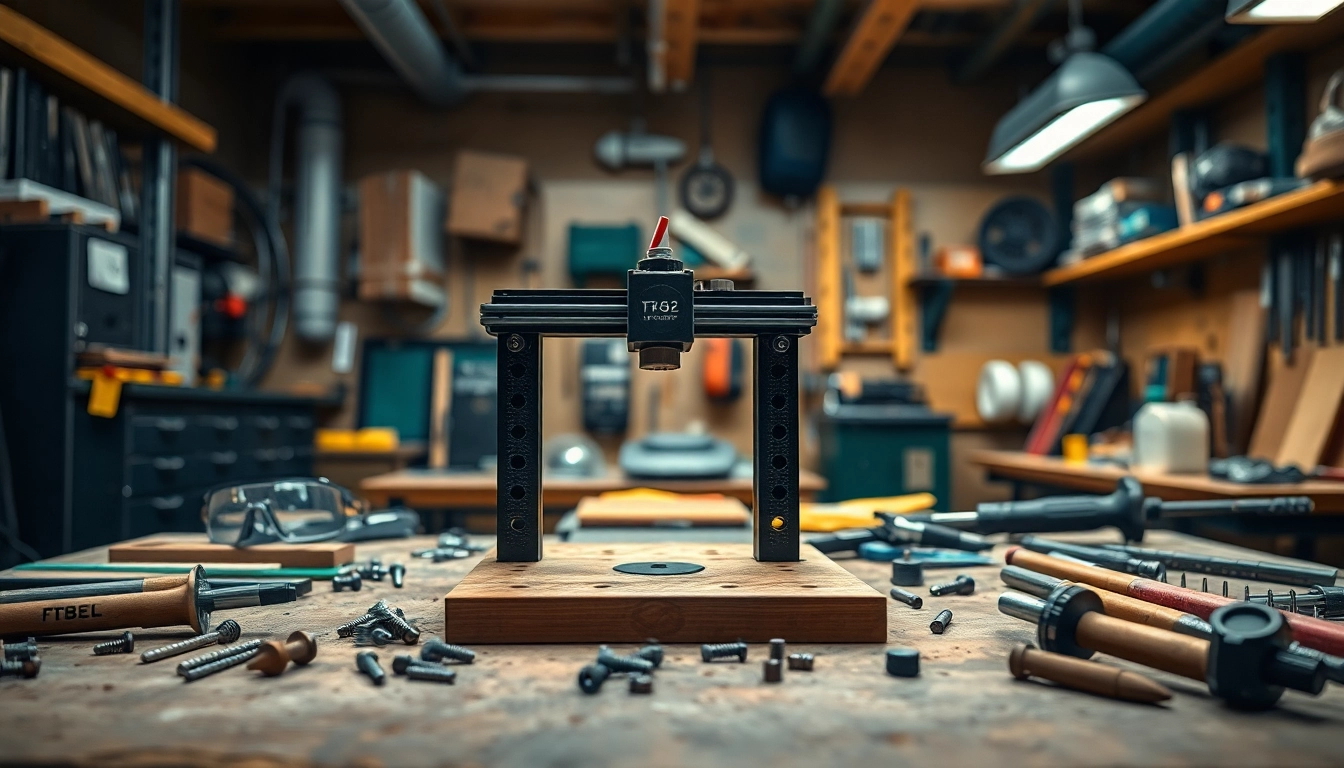 Build your own firearm with the pf940v2 jig set up in a detailed workshop.