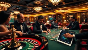 Players engaged in a thrilling poker game showcasing the ph22255 Link to better betting strategies.