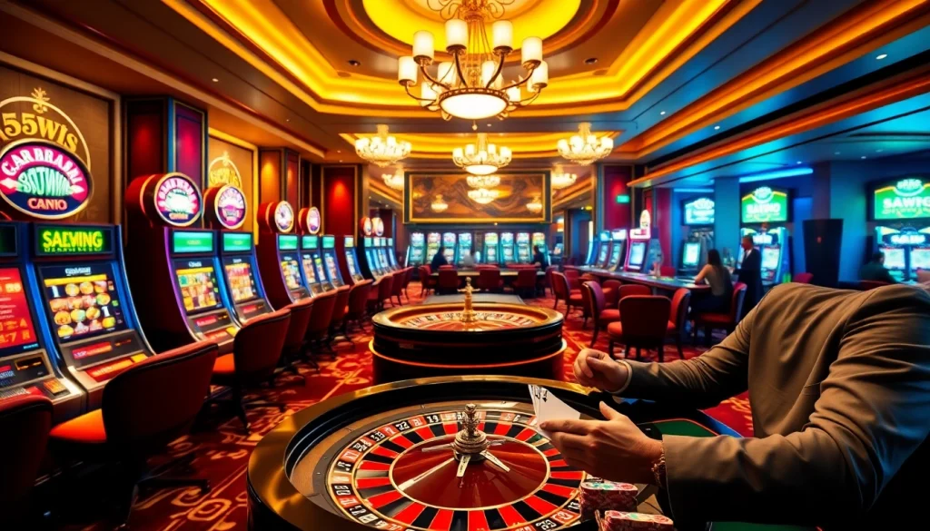 Experience the thrilling gambling atmosphere at 555win com with vibrant casino games and poker action.